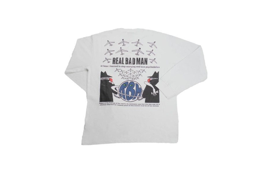 Clothing REAL BAD MAN | Stop Worrying Long Sleeve Tee