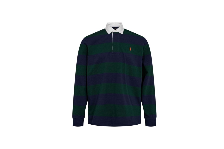 Clothing POLO RALPH LAUREN | Long Sleeve Knit Polo Shirt Green/Blue