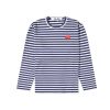 Clothing COMME DES GARCONS | Cdg Stripe Pixel Heart Long Sleeve T-Shirt