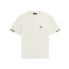 Clothing FRED PERRY | Tipped Sleeve T-Shirt Ecru