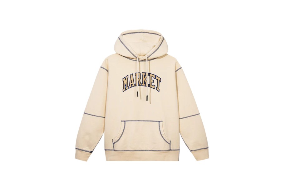 Clothing MARKET | Triple Stitch Pullover Hoodie Ecru