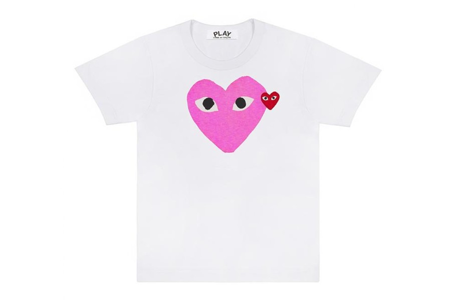 Clothing COMME DES GARCONS | Cdg Big Pink Heart T- Shirt