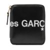 Clothing COMME DES GARCONS | Cdg Huge Logo Zip Wallet Black