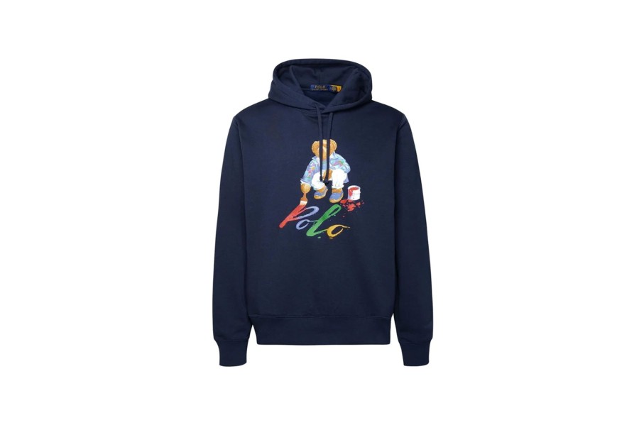 Clothing POLO RALPH LAUREN | Paint Bear Hoodie Navy