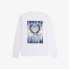 Clothing FRED PERRY | Fred Perry Graphic Soundwaves Long Sleeve White