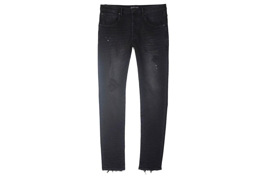 Clothing PURPLE BRAND | Black Repair Dropped Fit Jeans