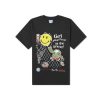 Clothing MARKET | Smiley Head In The Game T-Shirt Washed Black