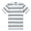 Clothing FRED PERRY | Stripe T-Shirt Snow White