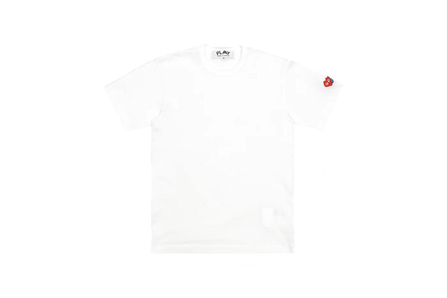 Clothing COMME DES GARCONS | Cdg X Invader Red Heart Short Sleeve T-Shirt White