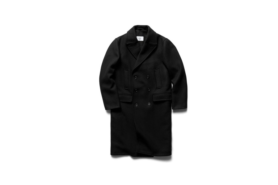 Clothing REIGNING CHAMP | Melton Wool Polo Coat