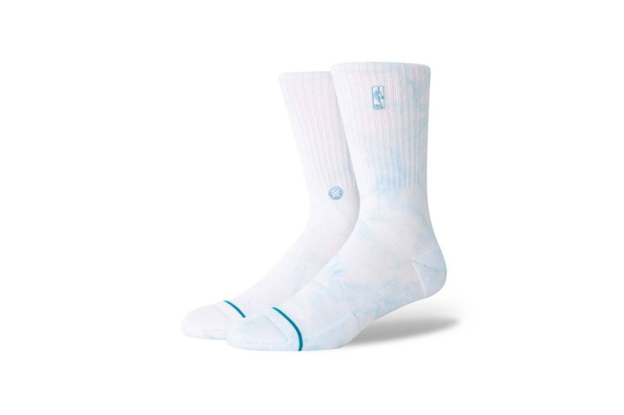 Clothing STANCE | Nba Logoman Light Blue Dye Socks