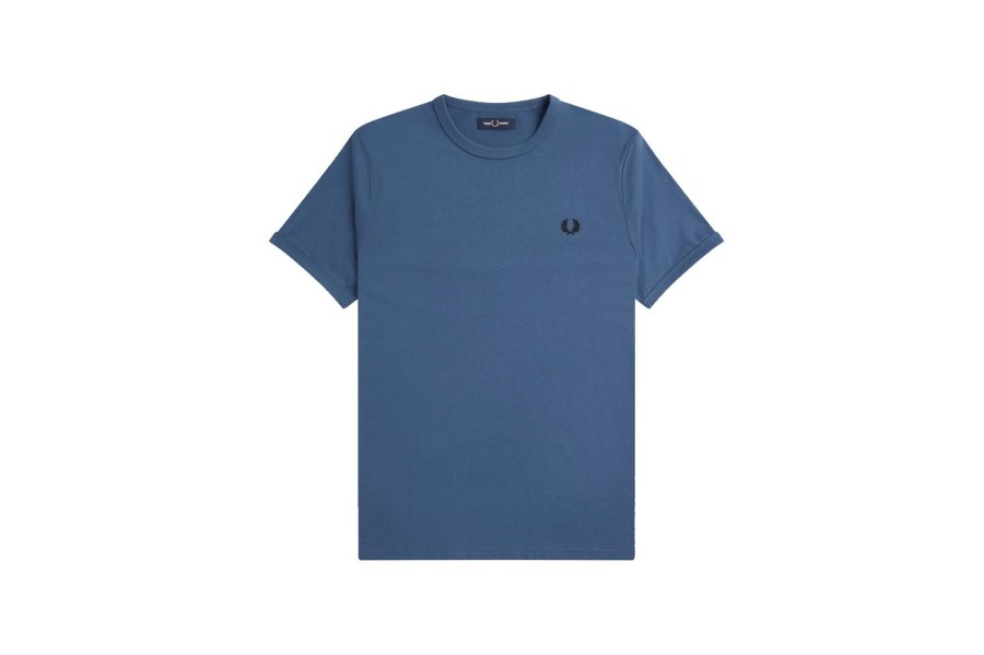 Clothing FRED PERRY | Ringer T-Shirt Midnight Blue