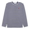 Clothing COMME DES GARCONS | Cdg Striped Small Heart Long Sleeve T-Shirt