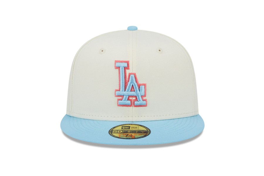 Clothing NEW ERA | New Era Mlb Los Angeles Dodgers Color Pack Off White/Skyblue 59Fifty Fitted