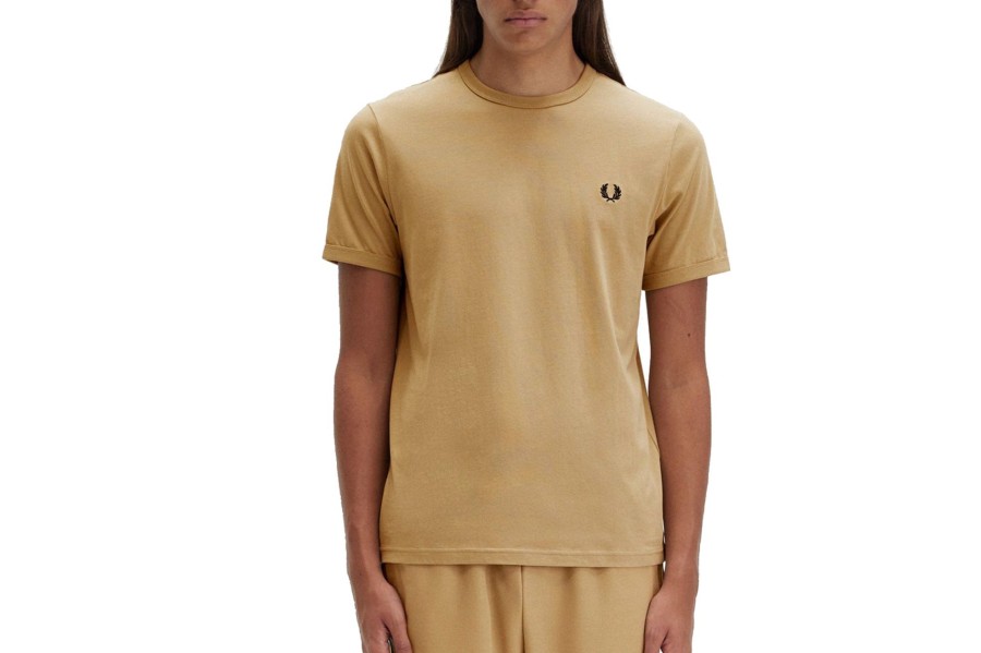 Clothing FRED PERRY | Ringer T-Shirt Warm Stone