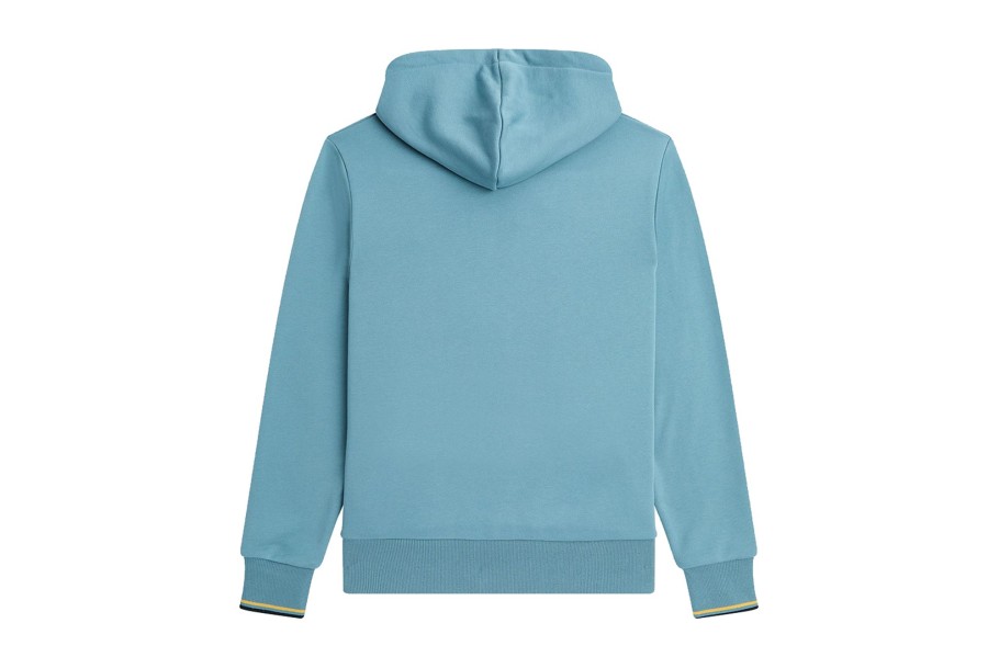 Clothing FRED PERRY | Tipped Hooded Sweatshirt Ash Blue