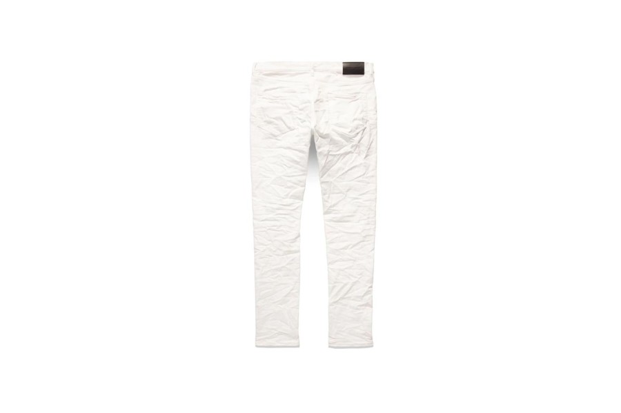 Clothing PURPLE BRAND | Optic White Knee Blowout Skinny Jeans