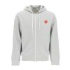 Clothing COMME DES GARCONS | Cdg Invader Pixel Heart Zip Hoodie Grey