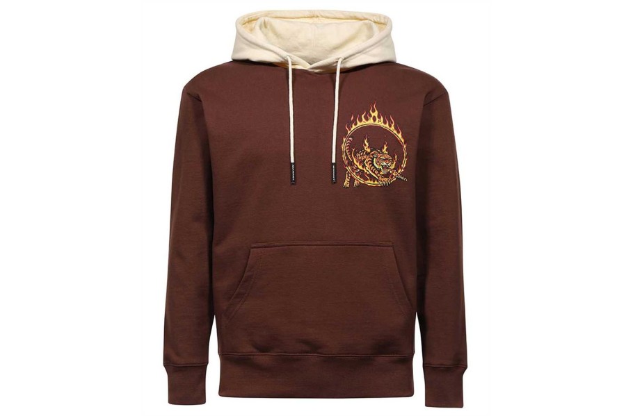 Clothing MARKET | Market Man Eater Pullover Fleece Brown/Cream 397000418