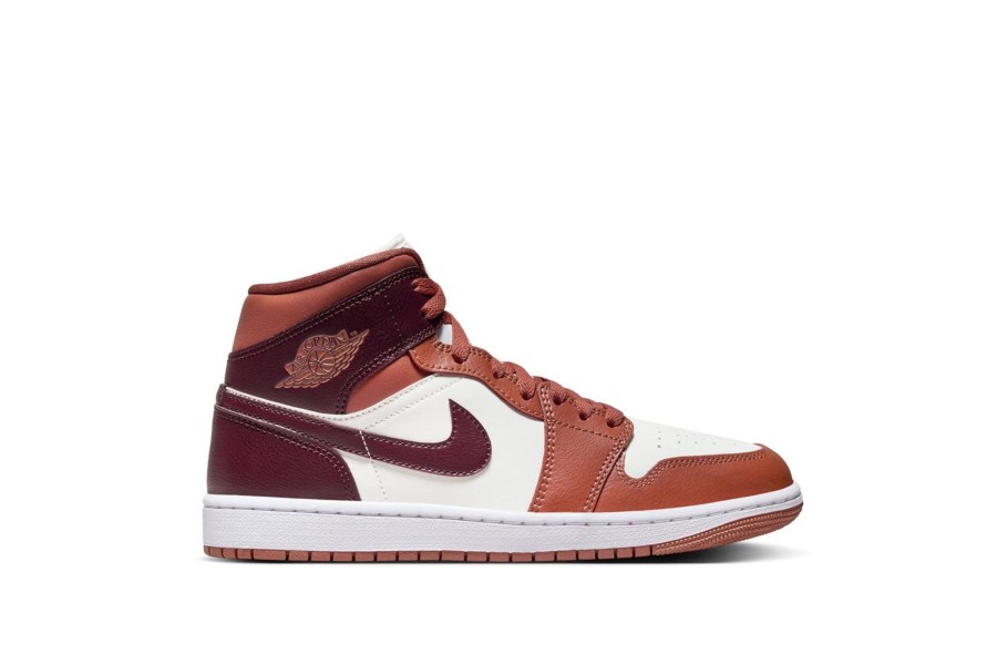 Shoes JORDAN | Women'S Air Jordan 1 Mid Dusty Peach Night Maroon