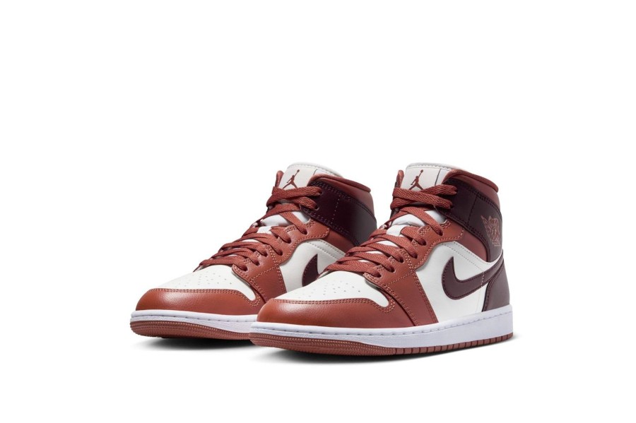 Shoes JORDAN | Women'S Air Jordan 1 Mid Dusty Peach Night Maroon