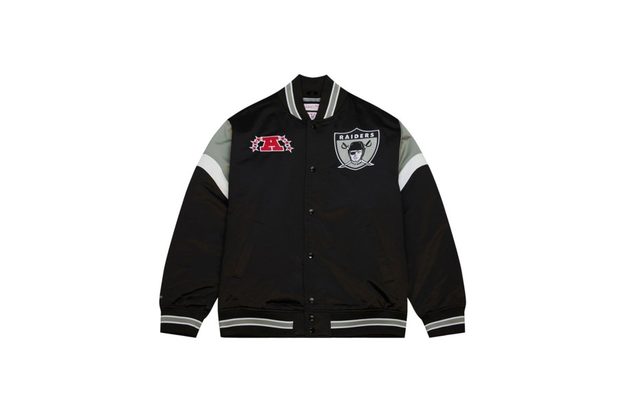 Clothing MITCHELL u0026 NESS | Heavyweight Satin Jacket Oakland Raiders