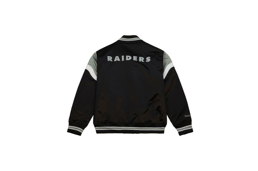 Clothing MITCHELL u0026 NESS | Heavyweight Satin Jacket Oakland Raiders