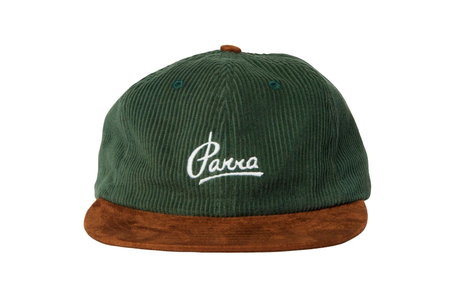 Clothing PARRA | Painters Script Corduroy 6 Panel Hat Pine Green