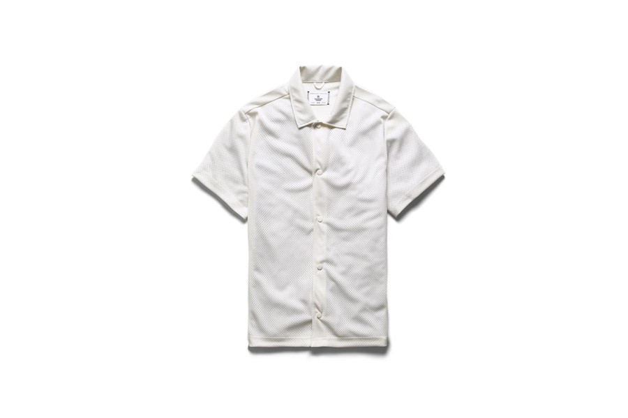 Clothing REIGNING CHAMP | Athletic Mesh Shootaround Shirt Ivory