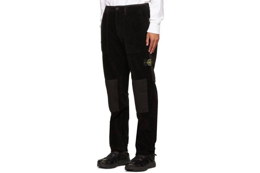 Clothing STONE ISLAND | Black Paneled Trousers