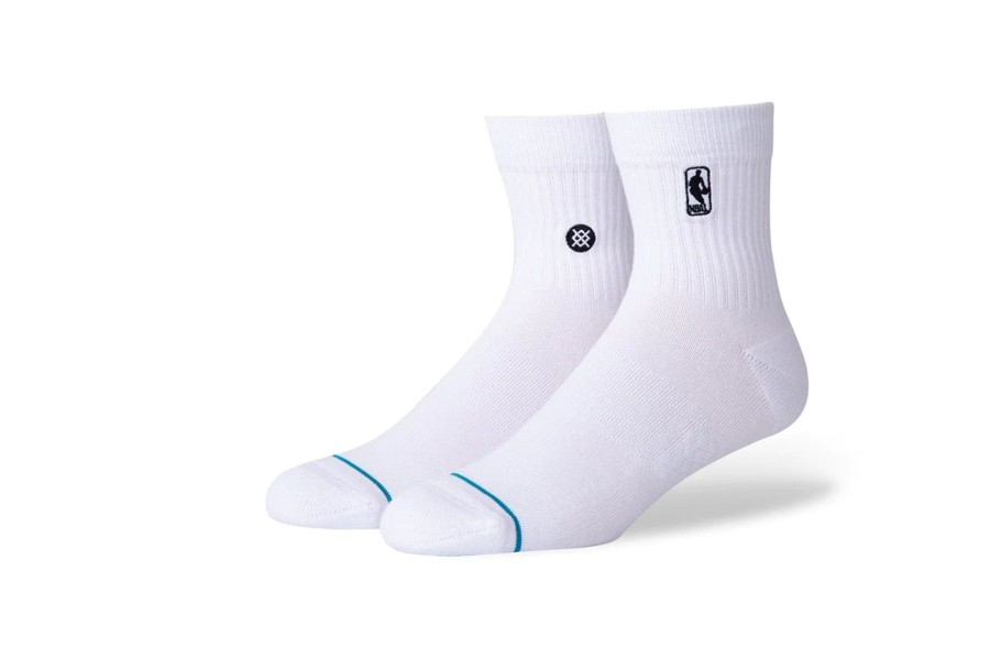 Clothing STANCE | Nba Logoman Crew Socks White