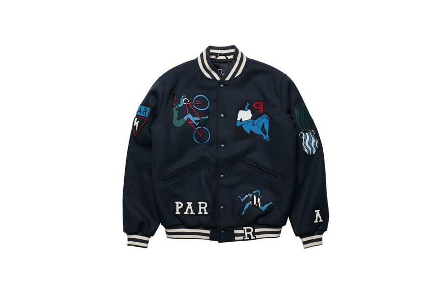 Clothing PARRA | Run Sit U0026 Bike Varsity Jacket