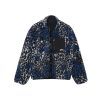 Clothing STUSSY | Sherpa Reversible Jacket Blue Leopard