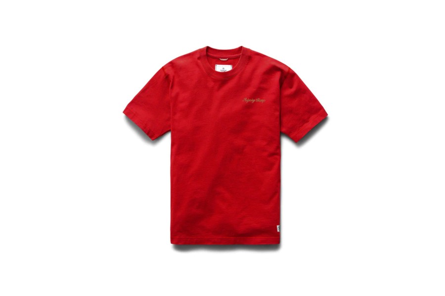 Clothing REIGNING CHAMP | Script Series T-Shirt Carmine