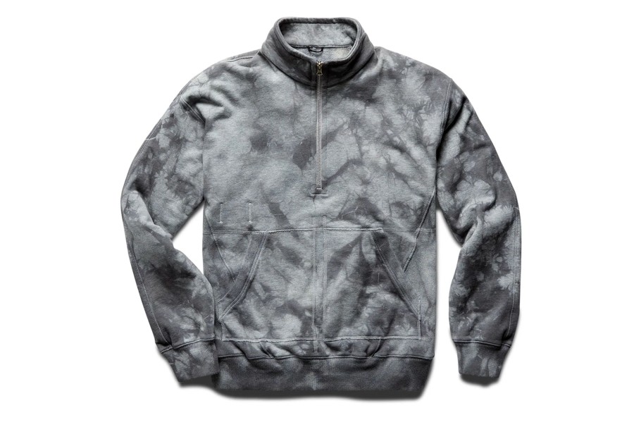 Clothing REIGNING CHAMP | Mens S04 Tie Dye Half Zip Heather Grey