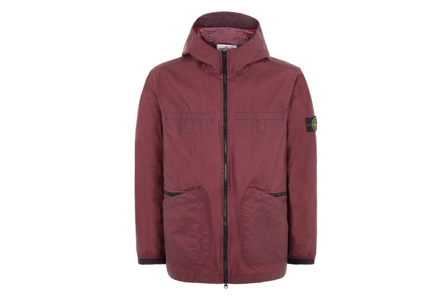 Clothing STONE ISLAND | Stone Island Full Zip Jacket Burgundy