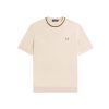 Clothing FRED PERRY | Crew Neck Pique Tee Oatmeal