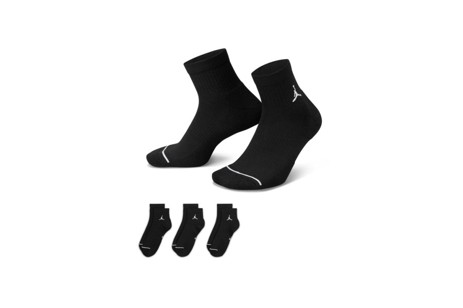 Clothing JORDAN | Jordan Ankle Socks 3 Pack Black