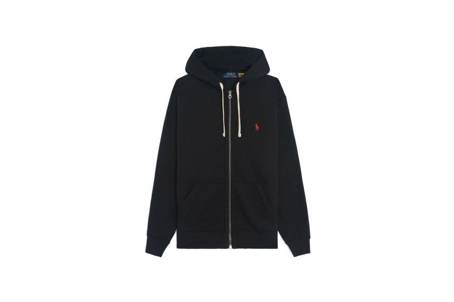 Clothing POLO RALPH LAUREN | Classic Full-Zip Fleece Hoodie Black