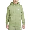 Clothing NIKE | Sportswear Club Fleece Full Zip Hoodie Oil Green