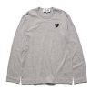 Clothing COMME DES GARCONS | Cdg Black Heart Long Sleeve Grey