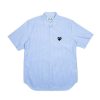 Clothing COMME DES GARCONS | Cdg Black Heart Button Down Shirt