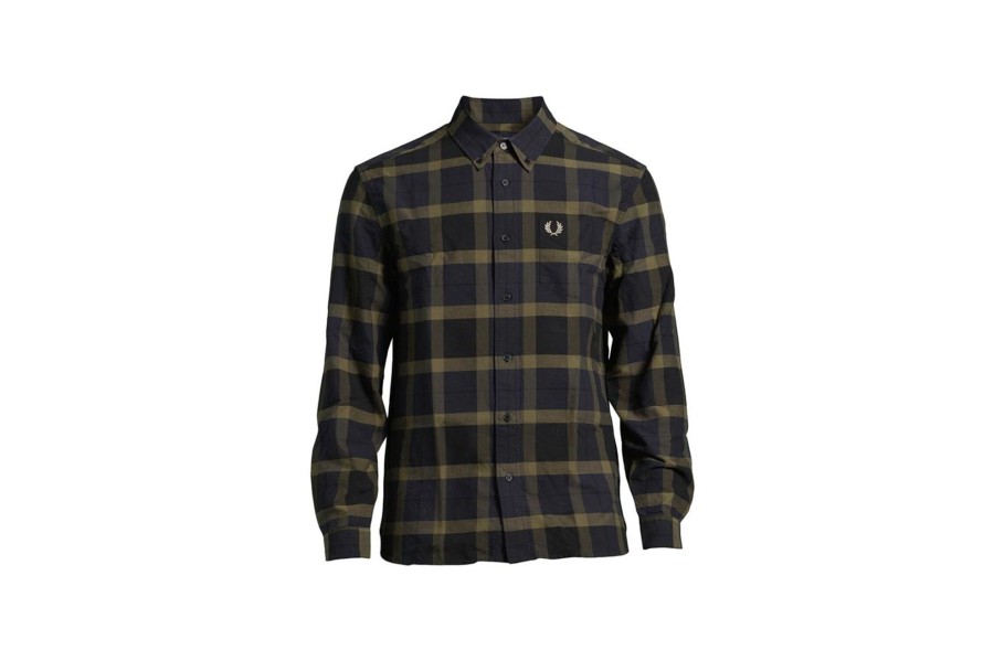 Clothing FRED PERRY | Tartan Shirt Uniform Green