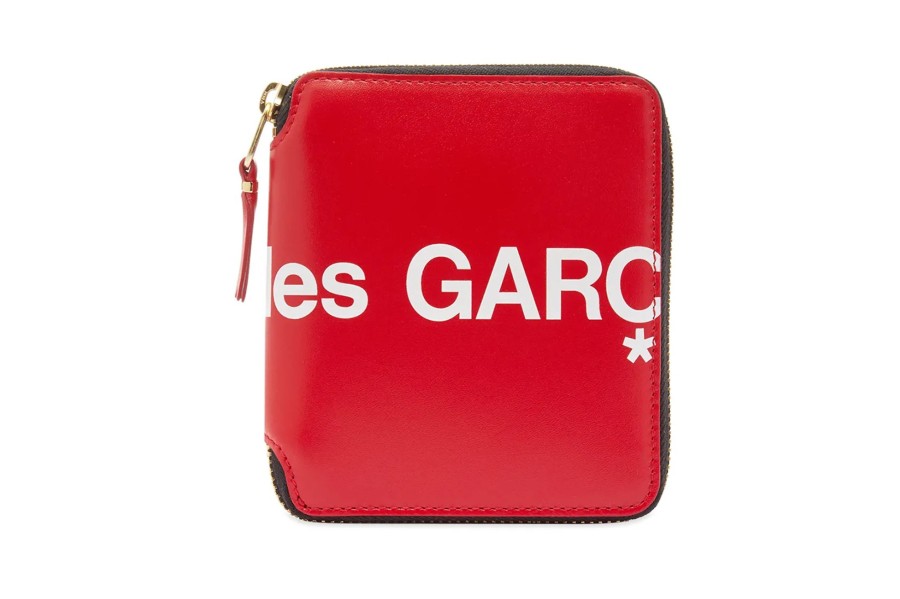 Clothing COMME DES GARCONS | Cdg Huge Logo Wallet Red