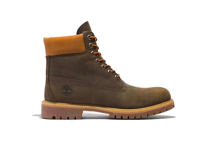 Shoes TIMBERLAND | Premium 6 Inch Waterproof Boot Olive Brown Full Grain