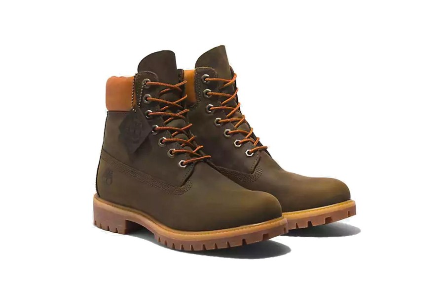 Shoes TIMBERLAND | Premium 6 Inch Waterproof Boot Olive Brown Full Grain