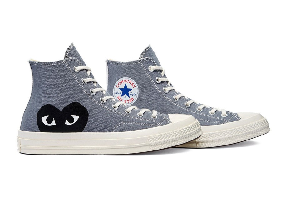 Shoes COMME DES GARCONS | Cdg Play Converse Chuck Taylor All-Star 70 Hi Grey