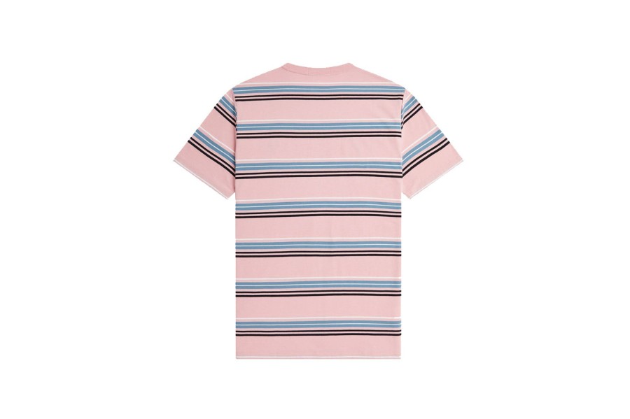 Clothing FRED PERRY | Stripe Tee Chalky Pink