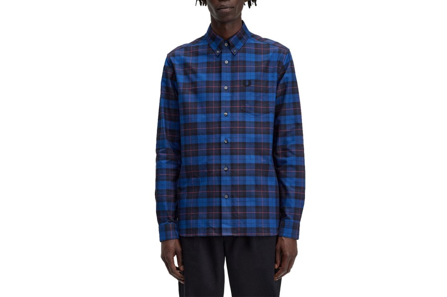 Clothing FRED PERRY | Tartan Shirt Navy